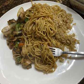 Tsubaki - The hibachi before the shrimp and steak are added - Japanese Near Me - Lufkin, Texas