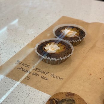 Koffeteria - Black sesame mochi with salted egg yolk - Bakeries Near Me - Houston, Texas