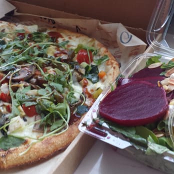 Blaze Pizza - This pizza is huge for one... Eleven inches.. This was a custom made order. White sauce bottom and BBQ drizzle - Pizza Near Me - Chicago, Illinois Blaze Pizza - This pizza is huge for one... Eleven inches.. This was a custom made order. White sauce bottom and BBQ drizzle - Pizza Near Me - Chicago, Illinois