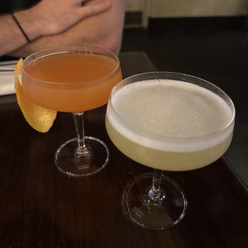 Orsay - French Pear Martini (front), Blood Orange Martini (back) - French Near Me - Jacksonville, Florida