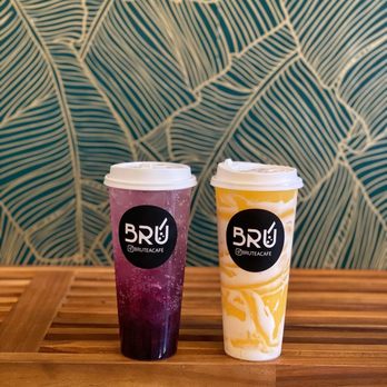 Bru Tea Cafe - Rated B (left): my fave and Mango Cloud (right): not a fan of this one - Bubble Tea Near Me - Elk Grove, California Bru Tea Cafe - Rated B (left): my fave and Mango Cloud (right): not a fan of this one - Bubble Tea Near Me - Elk Grove, California