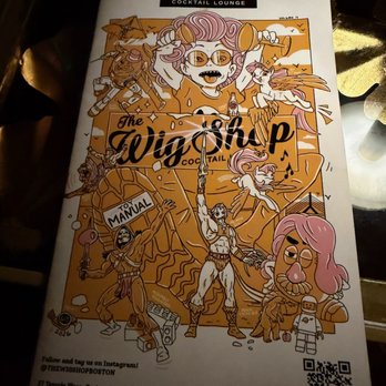 The Wig Shop - Part comic book, part menu - Cocktail Bars Near Me - Boston, Massachusetts The Wig Shop - Part comic book, part menu - Cocktail Bars Near Me - Boston, Massachusetts