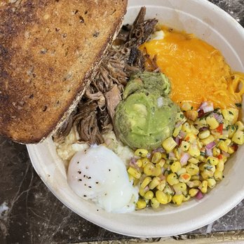 Toast - Carnitas bowl with multi grain toast - New American Near Me - Norfolk, Virginia