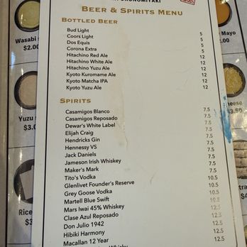 Chinchikurin - Drinks menu - Teppanyaki Near Me - Carrollton, Texas