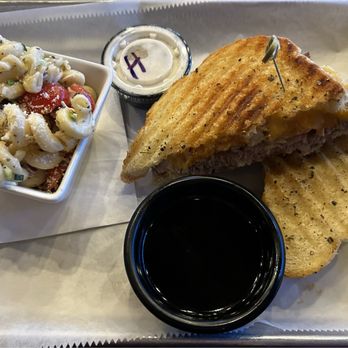 Melt Kitchen and Bar - Roast Beast with side of pasta, horseradish and dip - New American Near Me - Greensboro, North Carolina Melt Kitchen and Bar - Roast Beast with side of pasta, horseradish and dip - New American Near Me - Greensboro, North Carolina