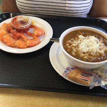 Shrimp N Stuff - Cold Boiled shrimp and cup of shrimp gumbo - Seafood Near Me - Galveston, Texas Shrimp N Stuff - Cold Boiled shrimp and cup of shrimp gumbo - Seafood Near Me - Galveston, Texas