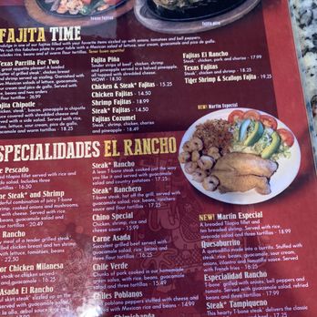 El Rancho - Specialties - Mexican Near Me - Ludington, Michigan