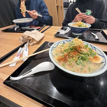Marugame Udon - Damn this spot is nummy! Fast paced ordering, topping bar, great oriental atmosphere. - Japanese Near Me - Irvine, California