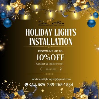 Dan Allen Landscape Lighting - Holiday Lights Discounts! - Lighting Fixtures & Equipment Near Me - Estero, Florida