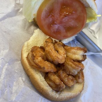 Bennett's Grill and Cafe - Shrimp burger - Seafood Near Me - Calabash, North Carolina