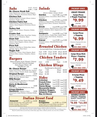 Menu photo 1 Mr. Cheese Pizza Dearborn Heights, MI
