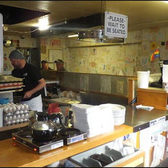 Beth's Cafe - As I walked in the front door, the first thing I noticed was the open kitchen: I LOVE it, and the "Please Wait to Be Seated" sign. - American Near Me - Seattle, Washington