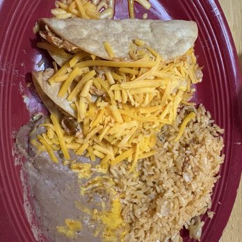 Casa Ramos - Chicken tacos with only cheese with refried beans and Spanish rice - Mexican Near Me - Lincoln, California