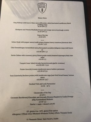 Menu photo 2 Sova Food Vegan Butcher Dublin, D Menu photo 2 Sova Food Vegan Butcher Dublin, D