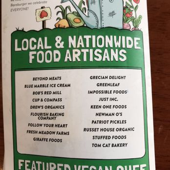 Bareburger - Murray Hill - So cool to see their list of food vendors! - Burgers Near Me - New York, New York
