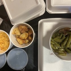 Grill Pollo - Bryant - Roasted potatoes, green beans and Mexican rice