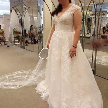 David's Bridal - The veil is gorgeous. This dress reminded me too much of other dresses friends wore. It's pretty though, but not for me. - Bridal Near Me - Houston, Texas David's Bridal - The veil is gorgeous. This dress reminded me too much of other dresses friends wore. It's pretty though, but not for me. - Bridal Near Me - Houston, Texas