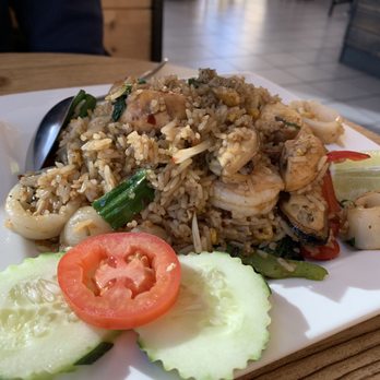 Thai Wok Kitchen - Seafood Thai basil fried rice, which required no fish sauce or soy sauce. Delish all on its own. - Thai Near Me - Vancouver, Washington Thai Wok Kitchen - Seafood Thai basil fried rice, which required no fish sauce or soy sauce. Delish all on its own. - Thai Near Me - Vancouver, Washington