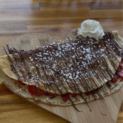 Strawberry banana crepe