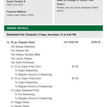 Wingstop - My order - Chicken Wings Near Me - Napa, California