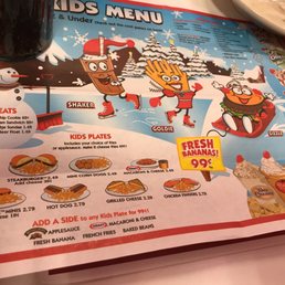 Kids menu Kids menu