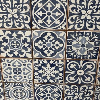 Faubourg - Detail of tile work. - Cafes Near Me - Vancouver, British Columbia