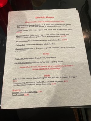 Menu photo 3 Callihan’s Restaurant on Pinhook Lafayette, LA
