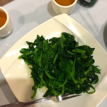 Little Pepper - Sauteed Snow Pea Leaves with garlic ($11.95): as the name describes, it's a straightforward saute - Szechuan Near Me - College Point, New York