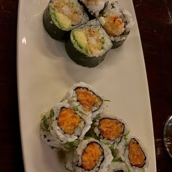 Basho Japanese Brasserie - Spicy Salmon Roll* and Crazy Roll (shrimp) - Japanese Near Me - Boston, Massachusetts