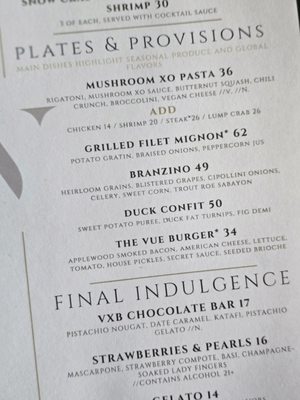 Menu photo 6 VUE Rooftop Washington, DC, DC