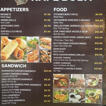 Kafe Boba - Menu - Vietnamese Near Me - Montgomery, Texas