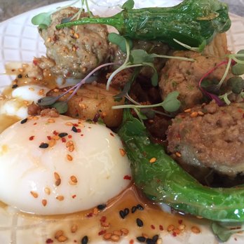 Kamonegi - Duck meatballs- cut that egg and dip the meatballs into it! - Japanese Near Me - Seattle, Washington