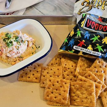 Lucky 8 - pimento cheese with fried saltines and voodoo zapps chips - Sandwiches Near Me - Sarasota, Florida Lucky 8 - pimento cheese with fried saltines and voodoo zapps chips - Sandwiches Near Me - Sarasota, Florida
