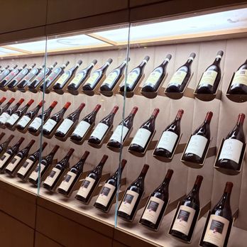 Funke - Wine display in the lobby - Italian Near Me - Beverly Hills, California