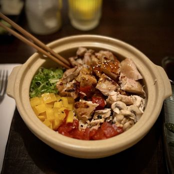 Sapporo Sushi - Chicken Teriyaki Stone Bowl. Good. - Japanese Near Me - Long Beach, California