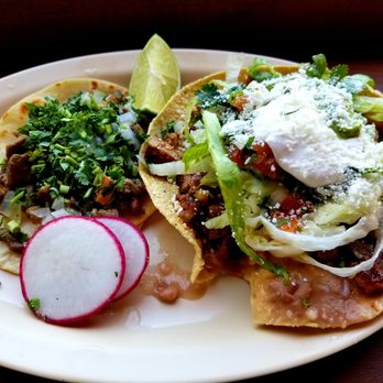 Taqueria El Gran Taco - Asada taco, and an Al Pastor tostada - Mexican Near Me - Sonoma, California