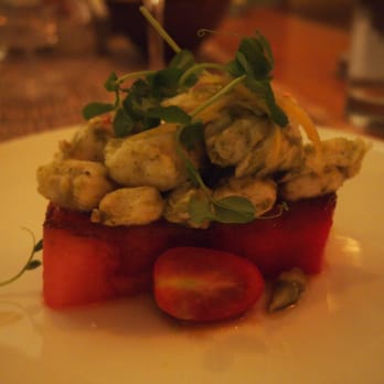 Area 31 - Seared watermelon and crab salad - Seafood Near Me - Miami, Florida Area 31 - Seared watermelon and crab salad - Seafood Near Me - Miami, Florida