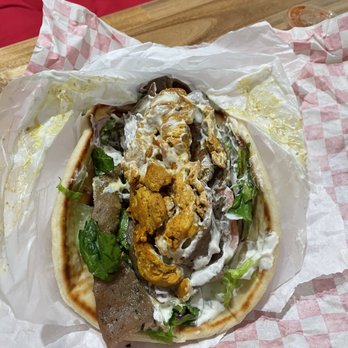 Falafel Flare - Jumbo wrap- it has gyro and chicken - Mediterranean Near Me - Hayward, California Falafel Flare - Jumbo wrap- it has gyro and chicken - Mediterranean Near Me - Hayward, California