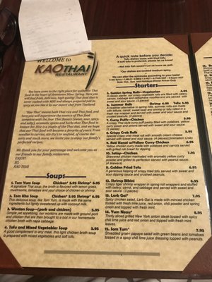 Menu photo 6 Kao Thai Silver Spring, MD