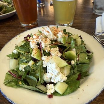 The Hall's Pizza Kitchen - The Eat Your Greens salad, with cranberries, green apple, goat cheese & greens include arugula & kale. Great dressing! - Pizza Near Me - Oklahoma City, Oklahoma The Hall's Pizza Kitchen - The Eat Your Greens salad, with cranberries, green apple, goat cheese & greens include arugula & kale. Great dressing! - Pizza Near Me - Oklahoma City, Oklahoma