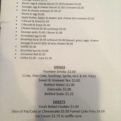 Crazy Daisies - Breakfast menu
