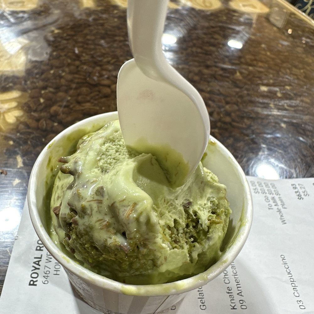 Royal Roastery - Houston - Dubai chocolate ice cream- It's yummy Arabic ice cream with pieces of Dubai chocolate all mixed in! Will be returning!! - Coffee Roasteries Near Me - Houston, Texas Royal Roastery - Houston - Dubai chocolate ice cream- It's yummy Arabic ice cream with pieces of Dubai chocolate all mixed in! Will be returning!! - Coffee Roasteries Near Me - Houston, Texas
