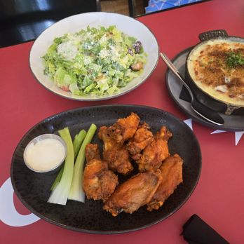 Sweeney's on Boylston - Buffalo wings, Mac & cheese, & Caesar salad. - Irish Pub Near Me - Boston, Massachusetts