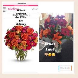 Extremely disappointed & feel cheated.   No roses & the value was not even close.    Paid $80 total & got a $35-40 at best