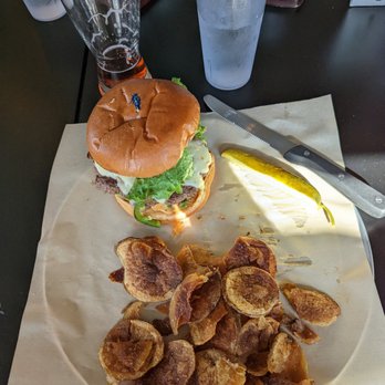 Matanuska Brewery and Tap Room, Palmer - Lazy Mountain Burger with Cajun Chips - Breweries Near Me - Palmer, Alaska Matanuska Brewery and Tap Room, Palmer - Lazy Mountain Burger with Cajun Chips - Breweries Near Me - Palmer, Alaska