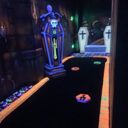 Scary Strokes - Black light mini golf..this one had a clock that would go off when your ball hit the bottom
