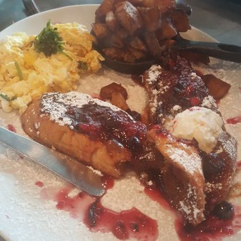 True Flavors Diner - Berry french toast with side of eggs and potatoes - Diners Near Me - Durham, North Carolina True Flavors Diner - Berry french toast with side of eggs and potatoes - Diners Near Me - Durham, North Carolina