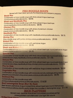 Menu photo 1 Pho Viet Thai Horsham, PA