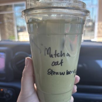 Union Coffee Company - 20oz Iced strawberry matcha w oat milk - Coffee & Tea Near Me - Peoria, Arizona