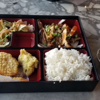 Utopia Sushi & Ramen - Bento Lunch - Teriyaki chicken and Tempura Shrimp and Vegetables. - Sushi Bars Near Me - Corona, California Utopia Sushi & Ramen - Bento Lunch - Teriyaki chicken and Tempura Shrimp and Vegetables. - Sushi Bars Near Me - Corona, California